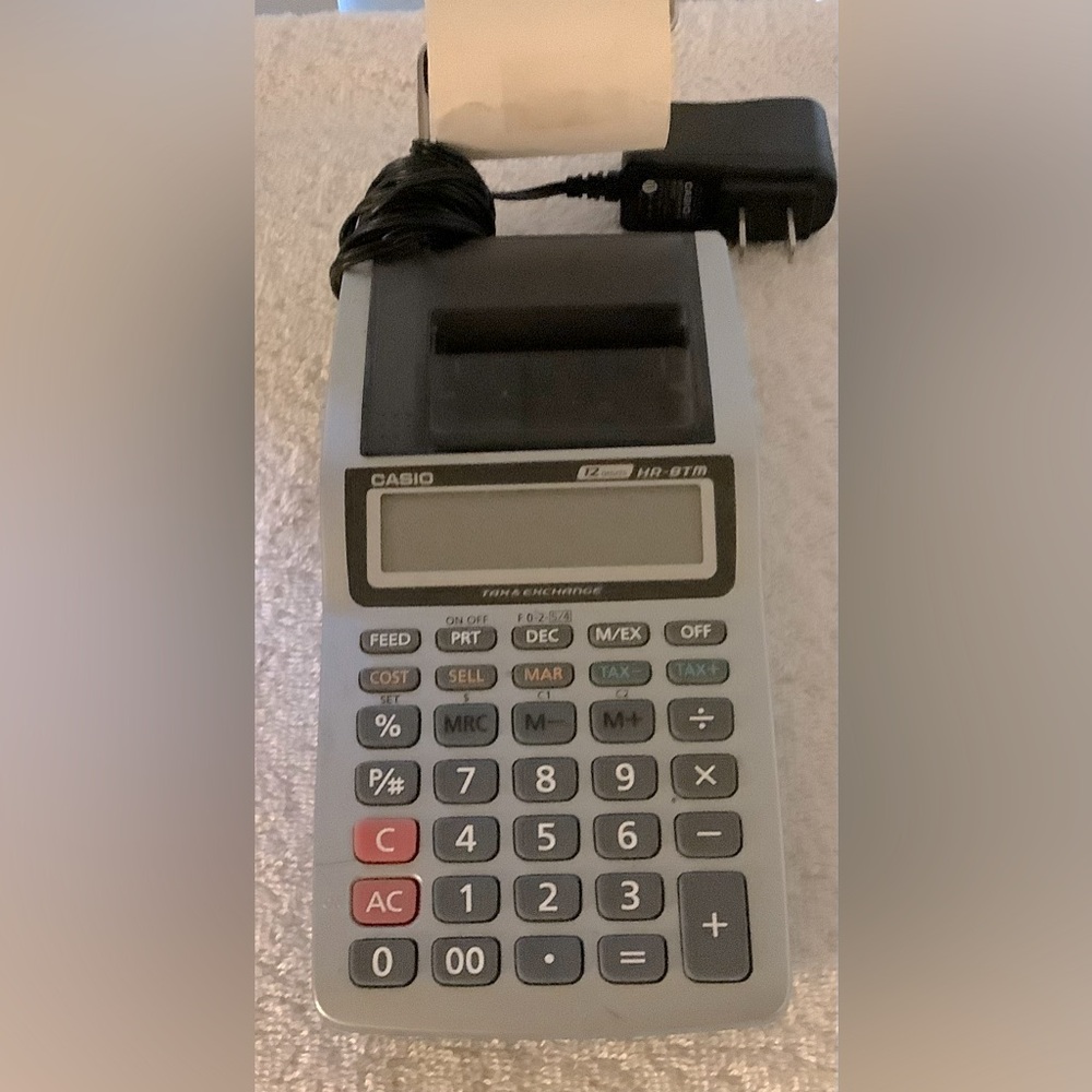 CASIO HR-8TM PORTABLE HANDHELD CALCULATOR